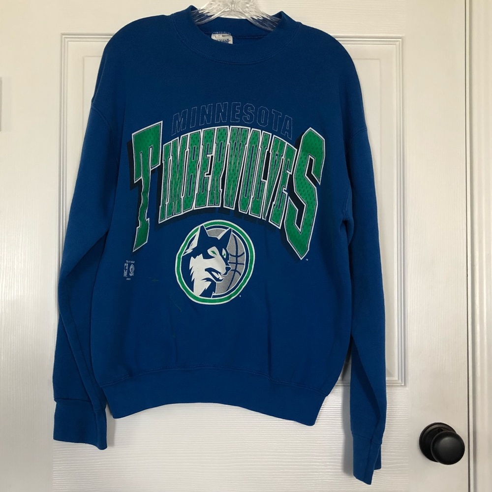 Vintage, Minnesota Timberwolves Sweatshirt, Sz L